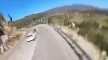 Motosiklet sürücüsünün öldüğü kaza, kask kamerasında