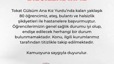 Tokat'ta 80 Öğrenci Hastanelik Oldu