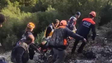Av sırasında düştü, hastaneye kaldırıldı