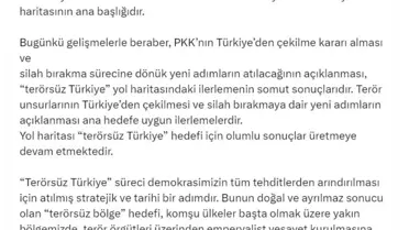 PKK'dan Silah Bırakma Açıklaması