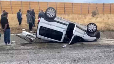 Erzincan'da Takla Atan Araçta 4 Yaralı