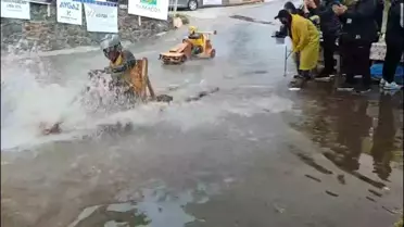 Yağmurda Kale Mübadeleleri: Laz Ralli Tahta Araba Yarışları Rize'de Gerçekleşti