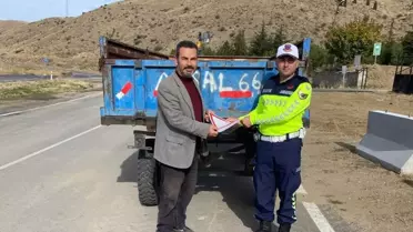Yozgat'ta Tarım Araçlarına Trafik Denetimi