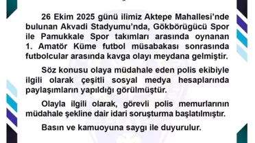 Amatör Lig Maçında Kavga: Polis Biber Gazıyla Müdahale Etti