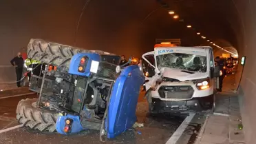 Havza'da Tünelde Kaza: 2 Yaralı