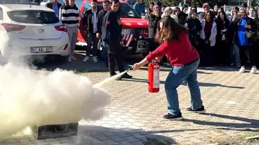 SUBÜ Ferizli MYO'da Yangın Söndürme Tatbikatı Gerçekleştirildi