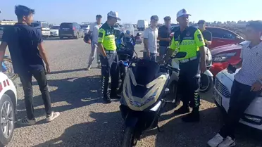 Manavgat'ta Motosiklet Sürücüsüne Cezalar