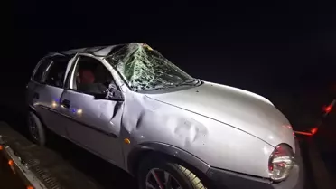 Keşan'da Takla Atan Araçta 2 Yaralı