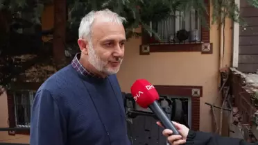 Ataşehir'de Otomobil Apartmanın Bahçesine Uçtu