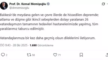 Sındırgı Depreminde 26 Yaralı Taburcu Edildi