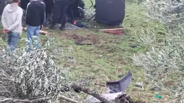 Havran'da Otomobil Zeytinliğe Devrildi: 2 Yaralı