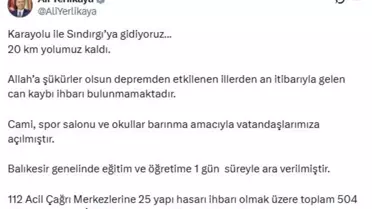 Deprem İle İlgili 504 İhbar Alındı