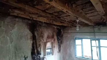 Bilecik'te Yıldırım Düşen Evde Yangın Çıktı