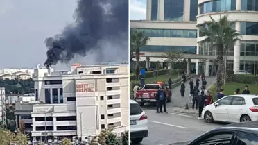 İstanbul'da hastanede korkutan yangın! Dumanlar gökyüzüne yükseldi