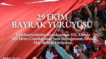 Köyceğiz'de Cumhuriyet Bayramı Bayrak Yürüyüşü