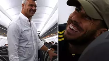 Sadettin Saran takım uçağında! Asensio ile arasında geçen diyaloğa beğeni yağıyor