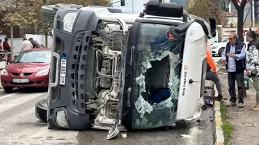 Sancaktepe'de Beton Mikseri Devrildi