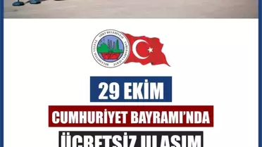 Siirt'te 29 Ekim Cumhuriyet Bayramı'nda Toplu Ulaşım Ücretsiz