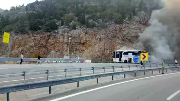 Seydişehir'de Otobüs Yangını