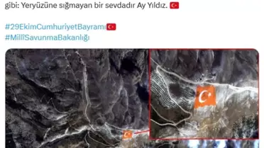 Uzaydan Türk Bayrağı