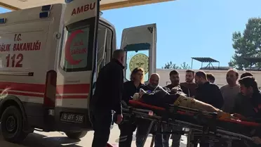 İnegöl'de İskelenin Devrilmesiyle İşçi Yaralandı