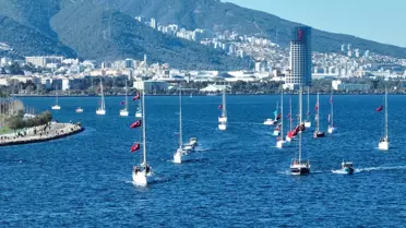İzmir Körfezi'nde Yat Yarışı Heyecanı