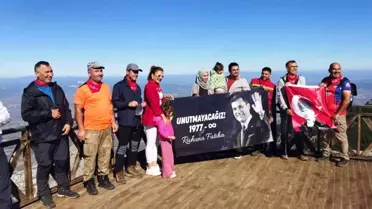 Manisa'da 'Şehitlikten zirveye' 1500 metrelik anma tırmanışı