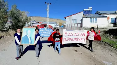 Sınır köyünde yürekleri ısıtan Cumhuriyet coşkusu