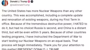 Trump’tan Nükleer Silah Denemesi Talimatı