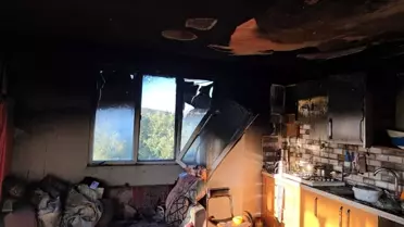 Mudanya'da Mutfakta Yangın