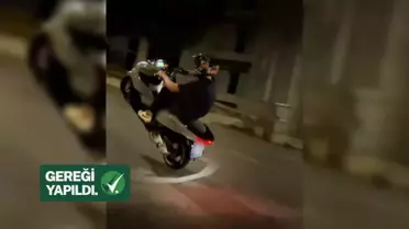Alanya'da Akrobatik Motosiklet Sürücüsü Yakalandı