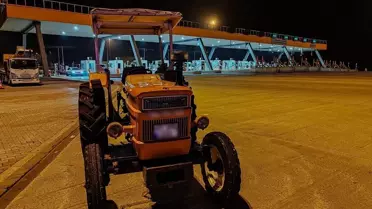 Bursa'da Traktörle Otoyola Çıkan Sürücüye Ceza