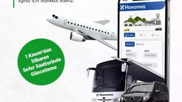 Havamaş Sefer Saatlerinde Güncelleme!