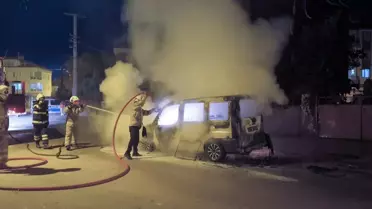 Kırıkkale'de Araçta Yangın Çıktı