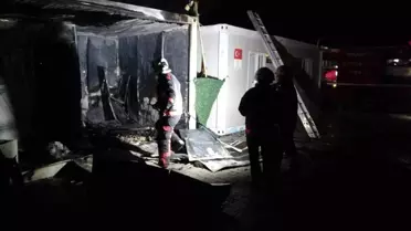 Malatya'da Konteyner Kentte Yangın Paniği