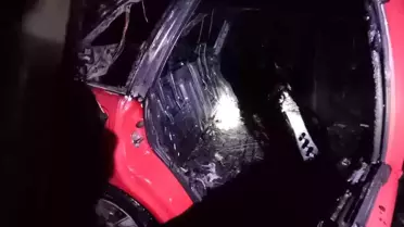 Muş'ta Otomobil Yangını