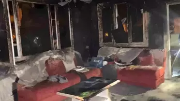 Osmaniye'de Evde Çıkan Yangın, 1 Kişi Hastaneye Kaldırıldı