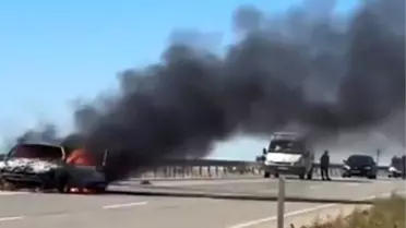 Otomobil Alev Aldı, Yaralı Yok