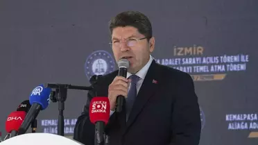Adalet Bakanı Tunç, İzmir'de açılış ve temel atma töreninde konuştu Açıklaması
