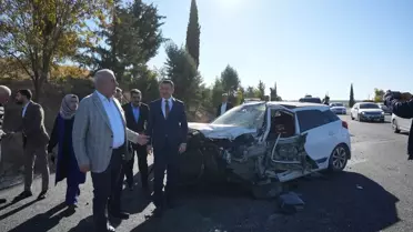 Adıyaman'da Trafik Kazası: 1 Polis ve Muhtar Yaralandı