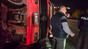 Haymana'da Tır Devrildi: 1 Yaralı