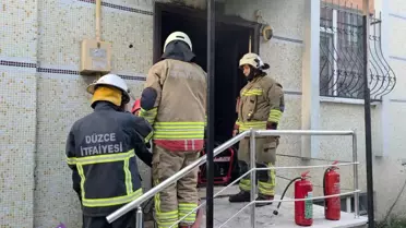 Düzce'de Elektrik Panosunda Yangın