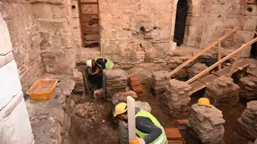 Gazi Mihal Hamamı Restorasyonu Sürüyor