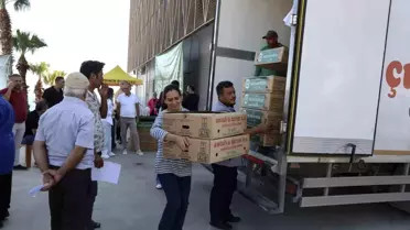 Mersin Büyükşehir Belediyesi'nden Aydıncık'taki Üreticilere Fide Desteği