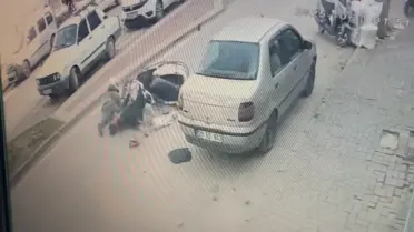 İnegöl'de Motosiklet Yayaya Çarptı