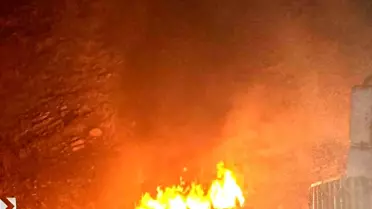 Şırnak'ta Araç Alev Aldı