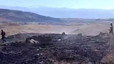 Hakkari'nin Yüksekova İlçesinde Anız Yangını Kontrol Altına Alındı