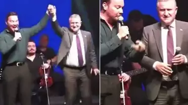 Bakan Osman Aşkın Bak, Sinan Akçıl ile sahnede şarkı söyledi