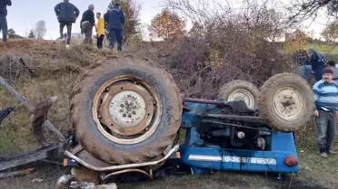 Kastamonu'da Traktör Devrildi, Sürücü Yaralandı