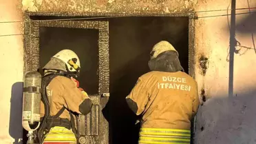 Düzce'de Yangın: 5 Kişi Hastaneye Kaldırıldı